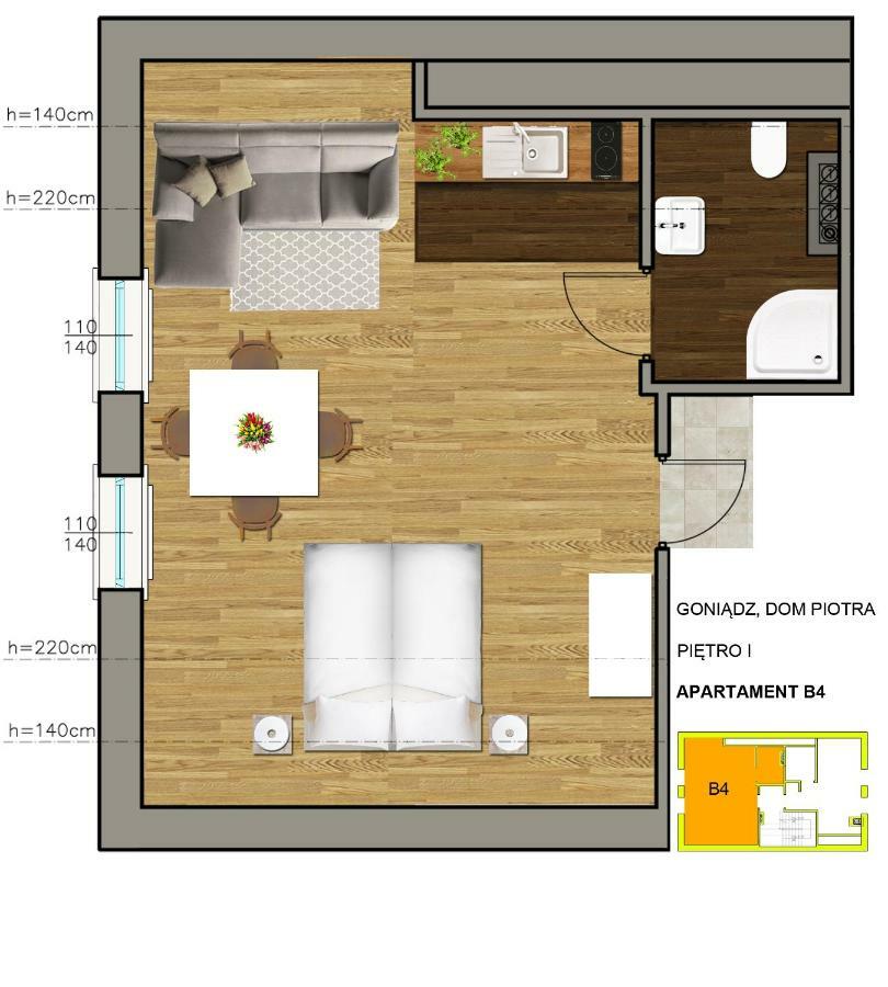 Appartement Dom Piotra à Goniądz Extérieur photo